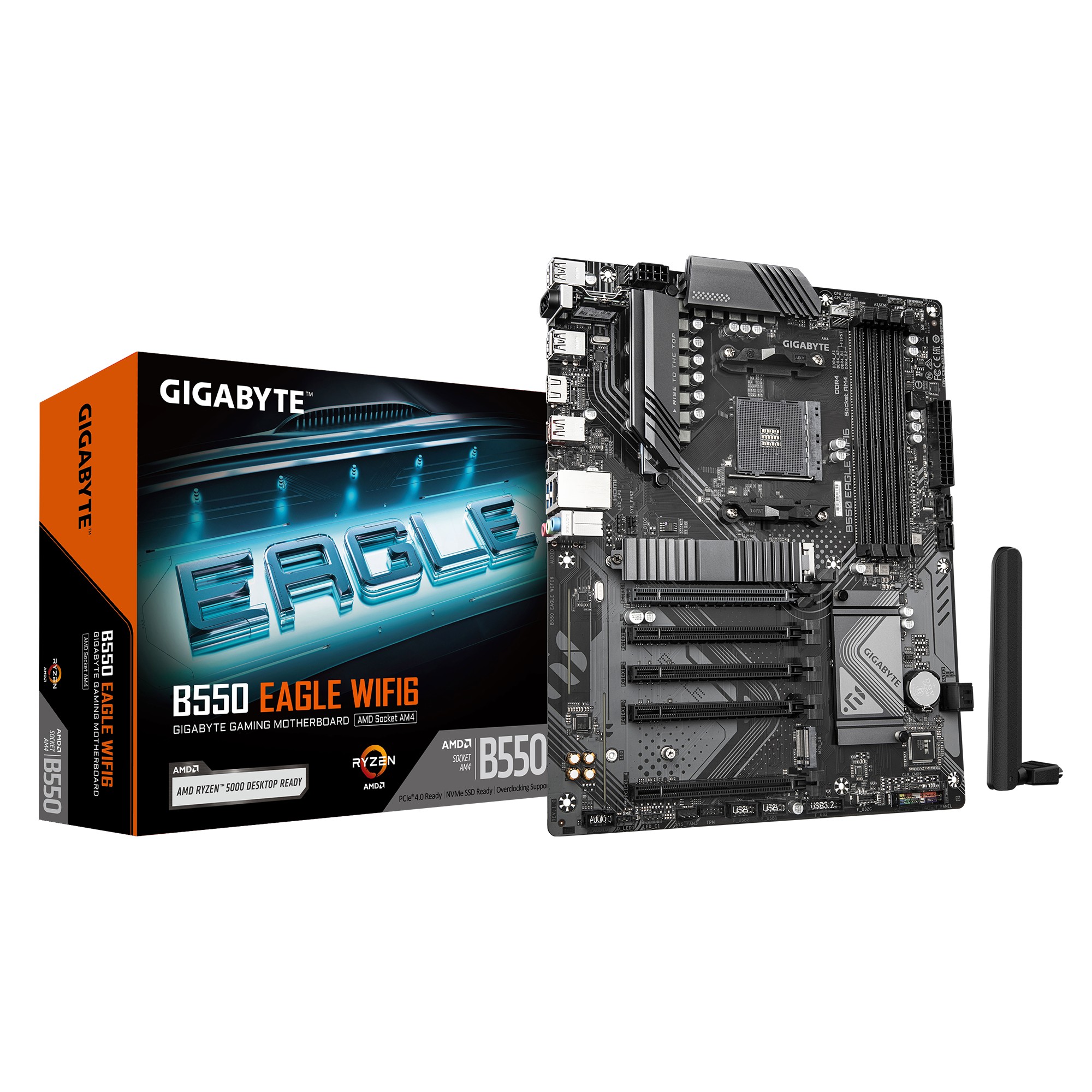Scheda Madre Gigabyte GA-B550 EAGLE WIFI 6 AM4 DDR4 ATX - Immagine 1