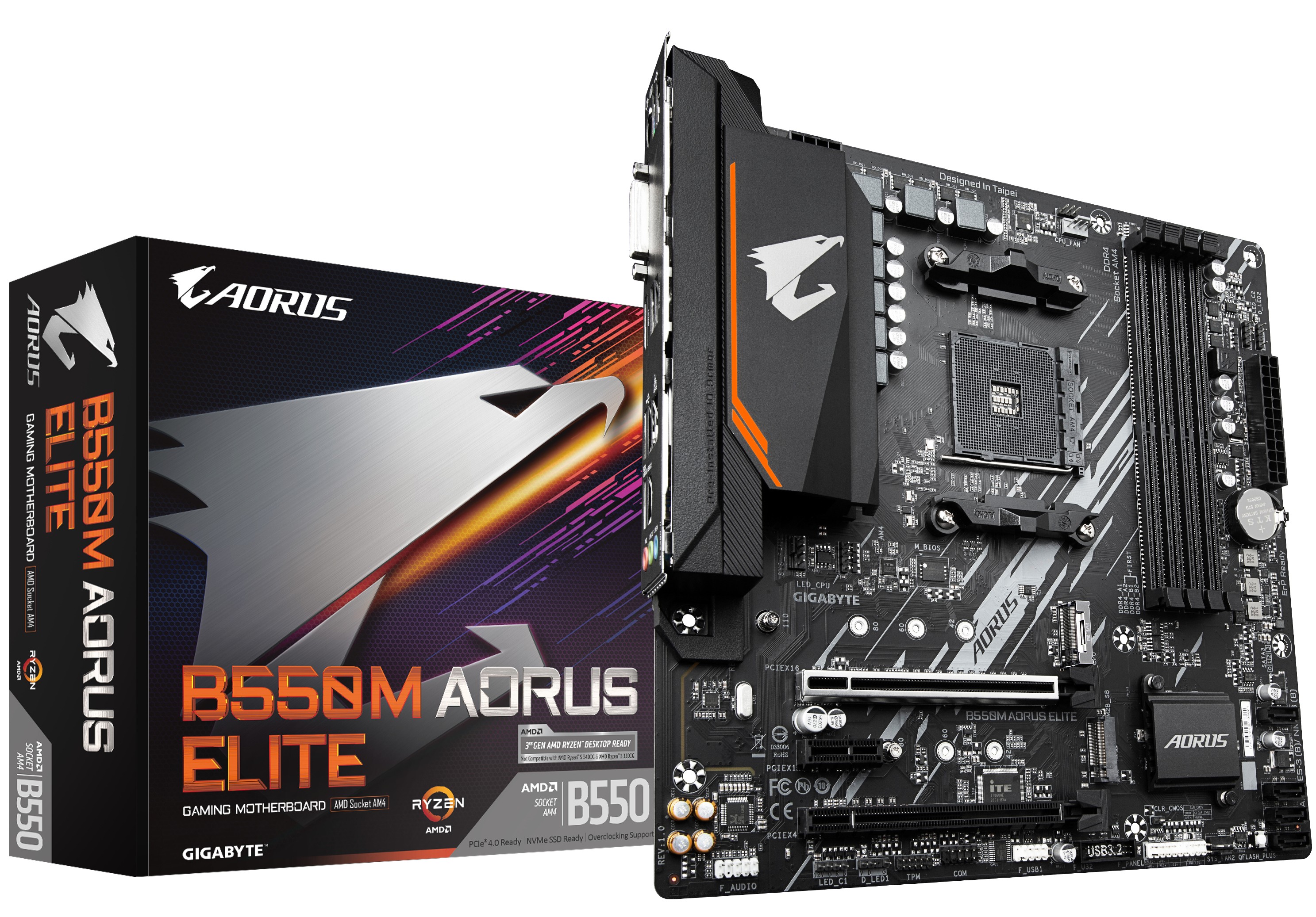 Scheda Madre GIGABYTE GA-B550M-AORUS ELITE socket AM4 - Immagine 1
