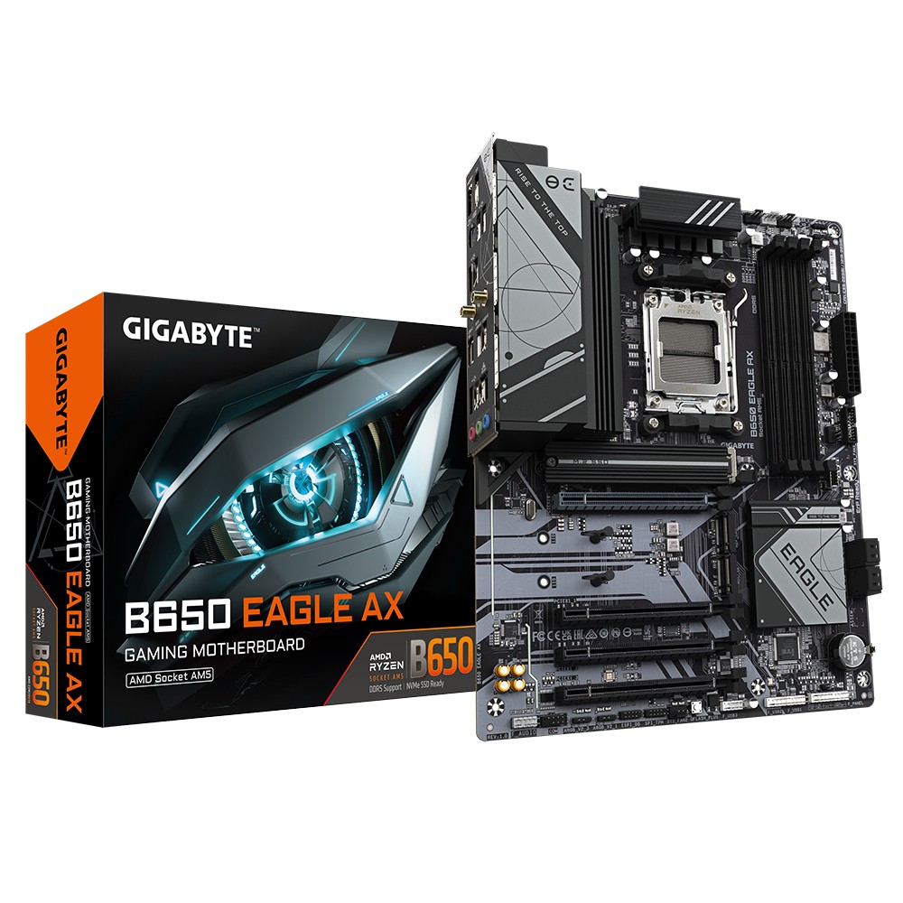 Scheda Madre Gigabyte B650 Eagle AX AM5 DDR5 ATX Nero - Immagine 1