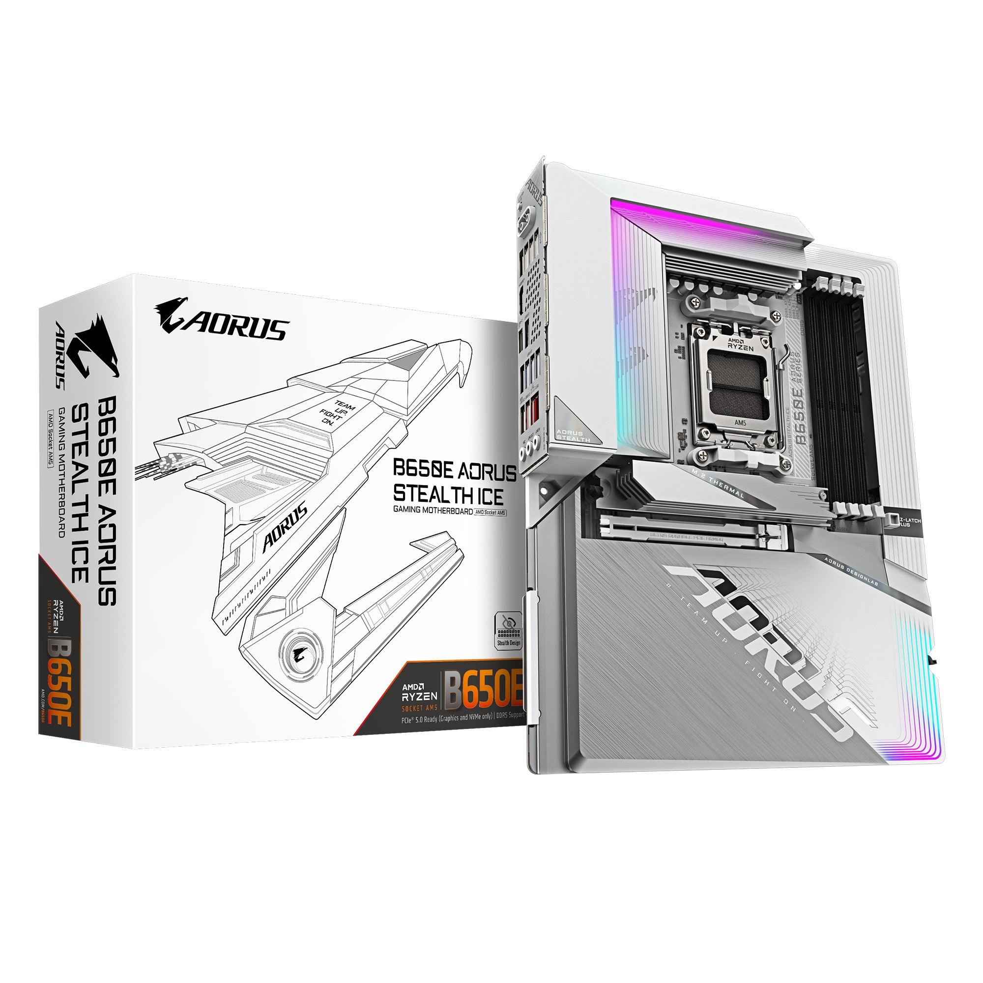 Scheda Madre Gigabyte GA-B650E-AORUS STEALTH ICE Socket AM5 - Immagine 1