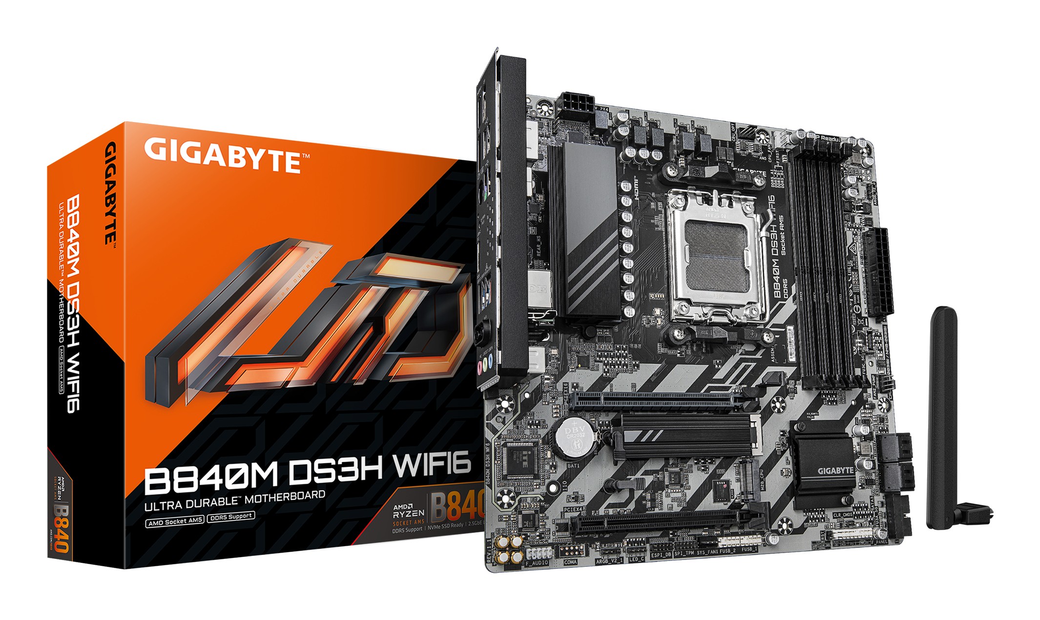 Scheda Madre Gigabyte B840M DS3H Socket AM5 - Immagine 1