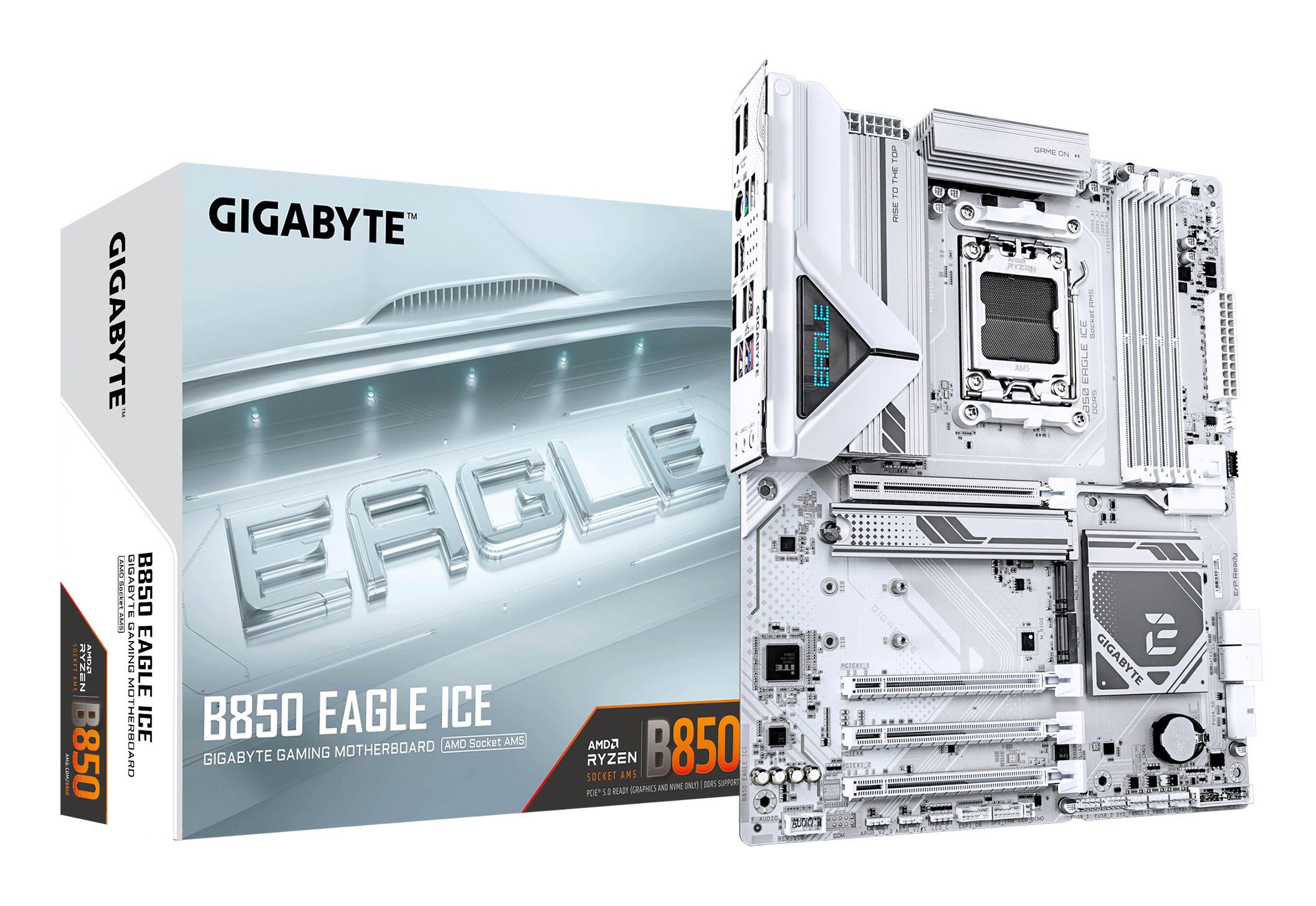 Scheda Madre Gigabyte GA-B850 EAGLE ICE ATX DDR5 Socket AM5 Bianco - Immagine 1
