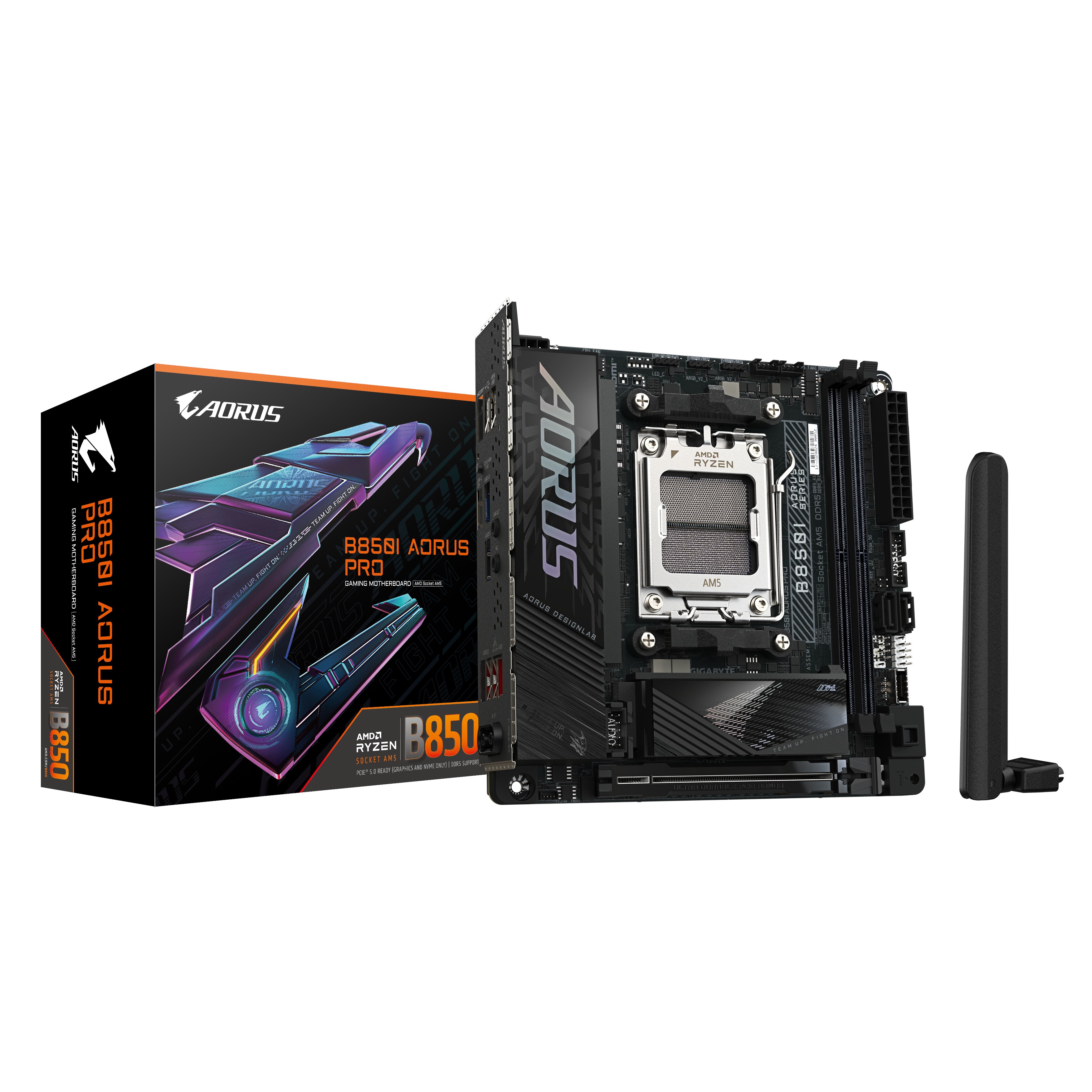 Scheda Madre GIGABYTE B850I Aorus Pro AM5 Mini-ITX DDR5 Nero - Immagine 1