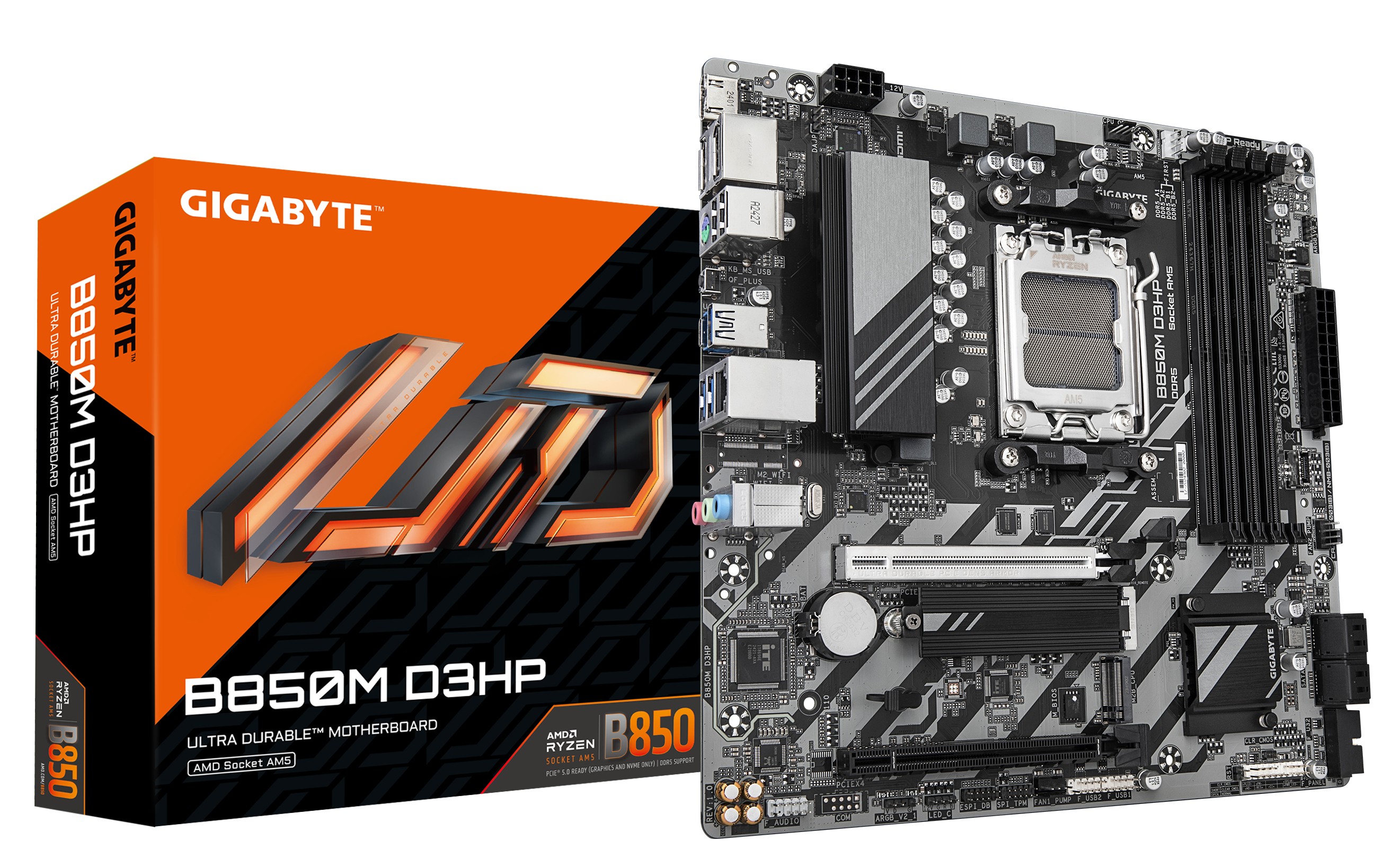 Scheda Madre Gigabyte GA-B850M D3HP AM5 DDR5 Micro ATX - Immagine 1