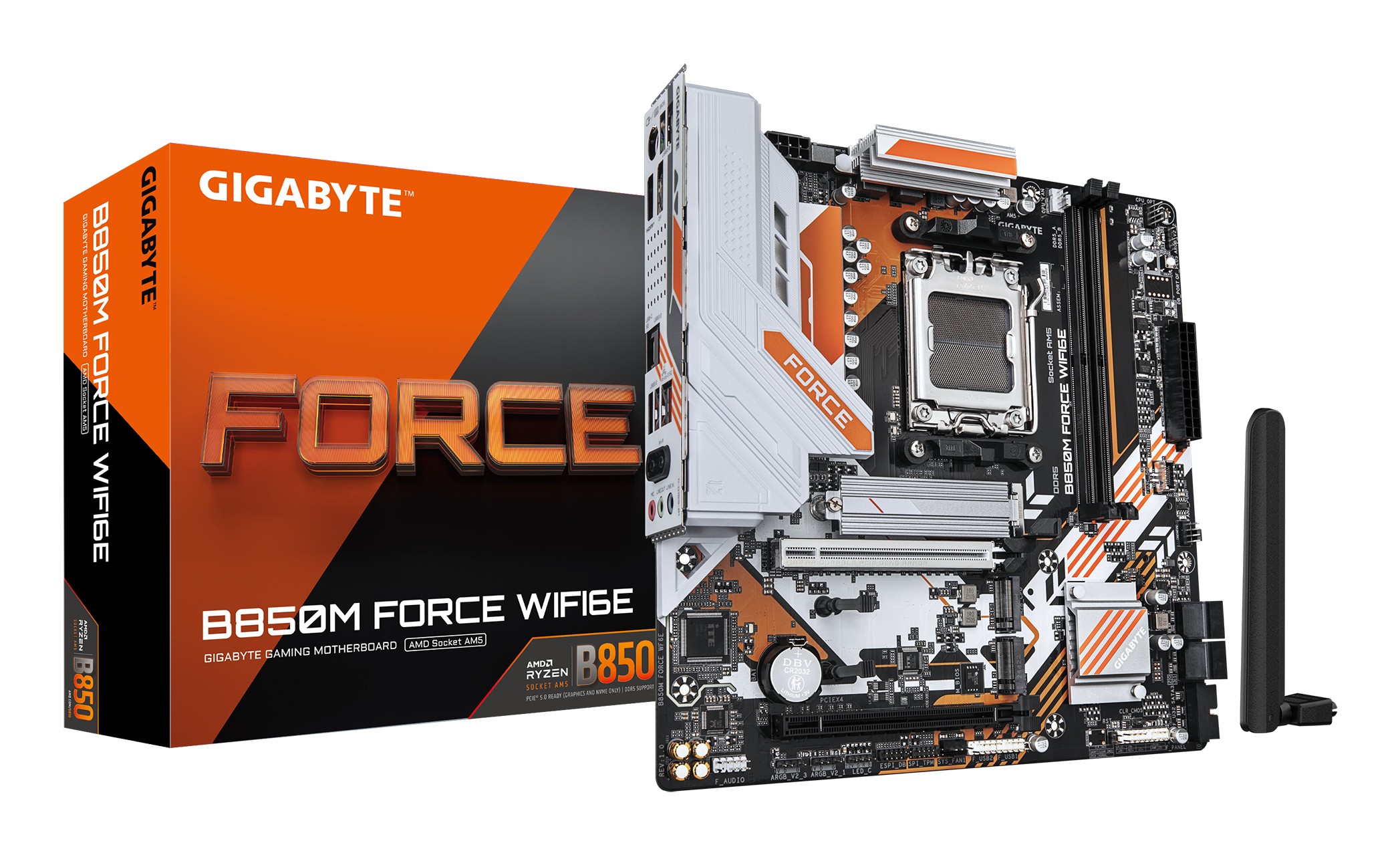 Scheda Madre GIGABYTE B850M FORCE WIFI6E AM5 Micro-Atx Nero - Immagine 1