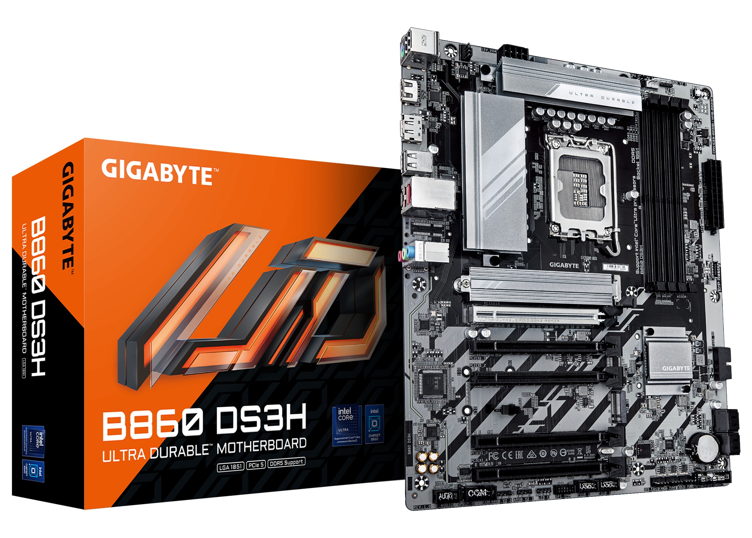 Scheda Madre GIGABYTE B860 DS3H LGA 1851 DDR5 ATX - Immagine 1