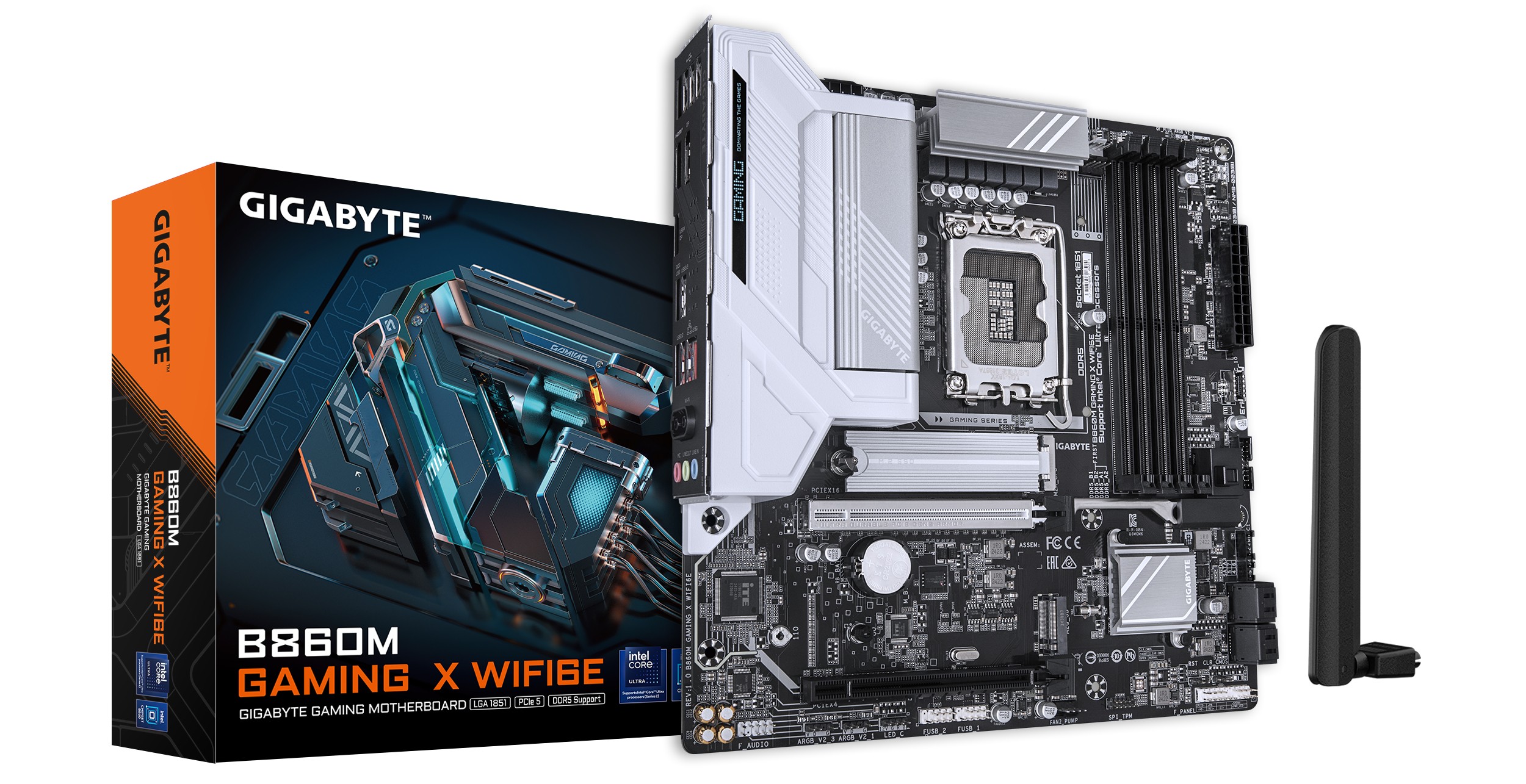 Scheda Madre Gigabyte GA-B860M GAMING X WIFI 6E LGA 1851 DDR5 Micro ATX - Immagine 1