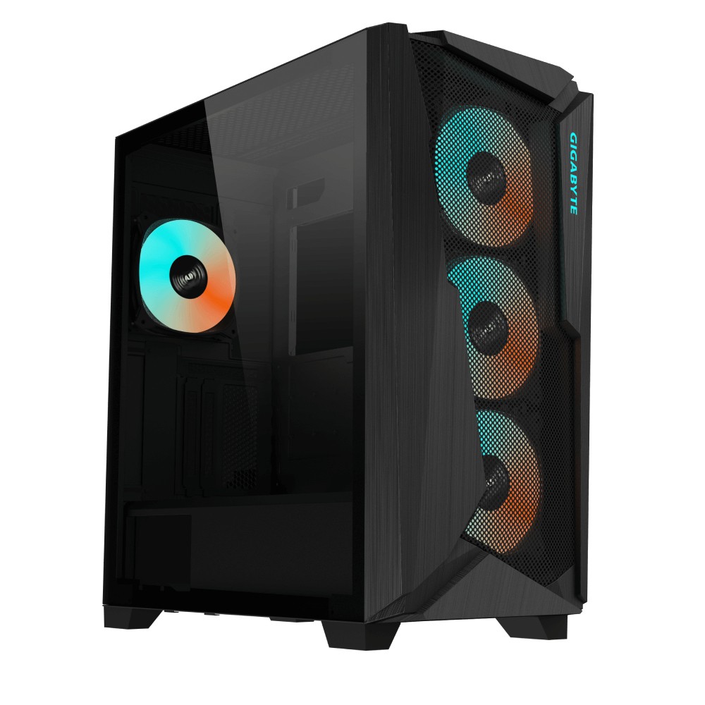 Case Gigabyte C301 G V2 Midi-Tower ARGB Vetro Temperato Nero - Immagine 1