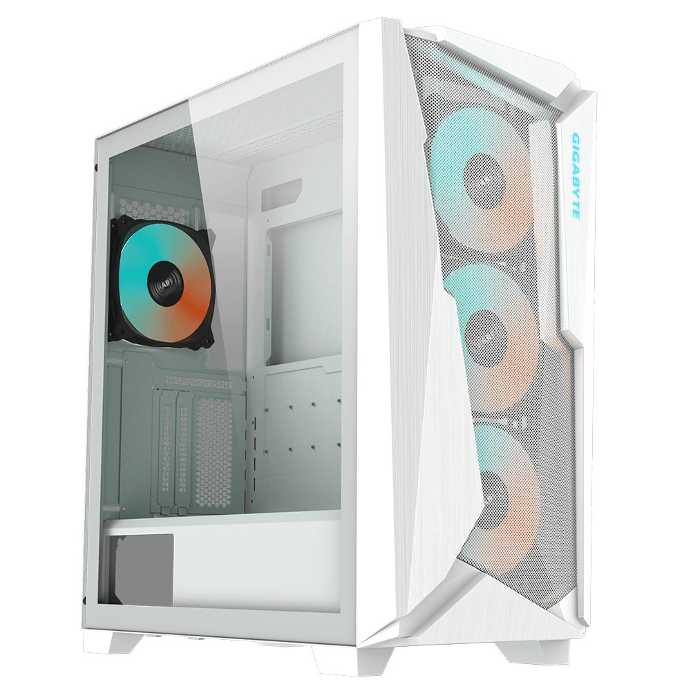 Case Gigabyte C301 GW V2 Midi-Tower ARGB Vetro Temperato Bianco - Immagine 1