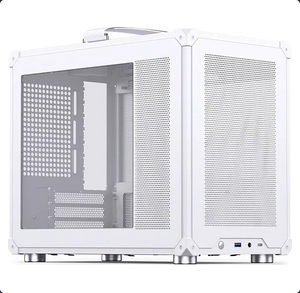 Case Jonsbo C6 MAX Mini Micro ATX Vetro Temperato Bianco - Immagine 1