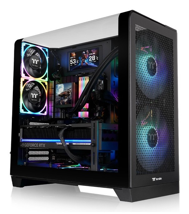 Case Thermaltake View 390 Air Mid Tower ATX ARGB Vetro Temperato Nero - Immagine 1