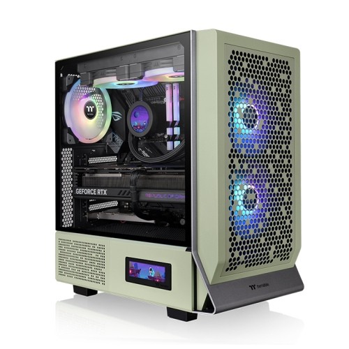 Case ThermalTake Ceres 300 TG Midi-Tower Vetro Temperato ARGB Verde Chiaro - Immagine 1