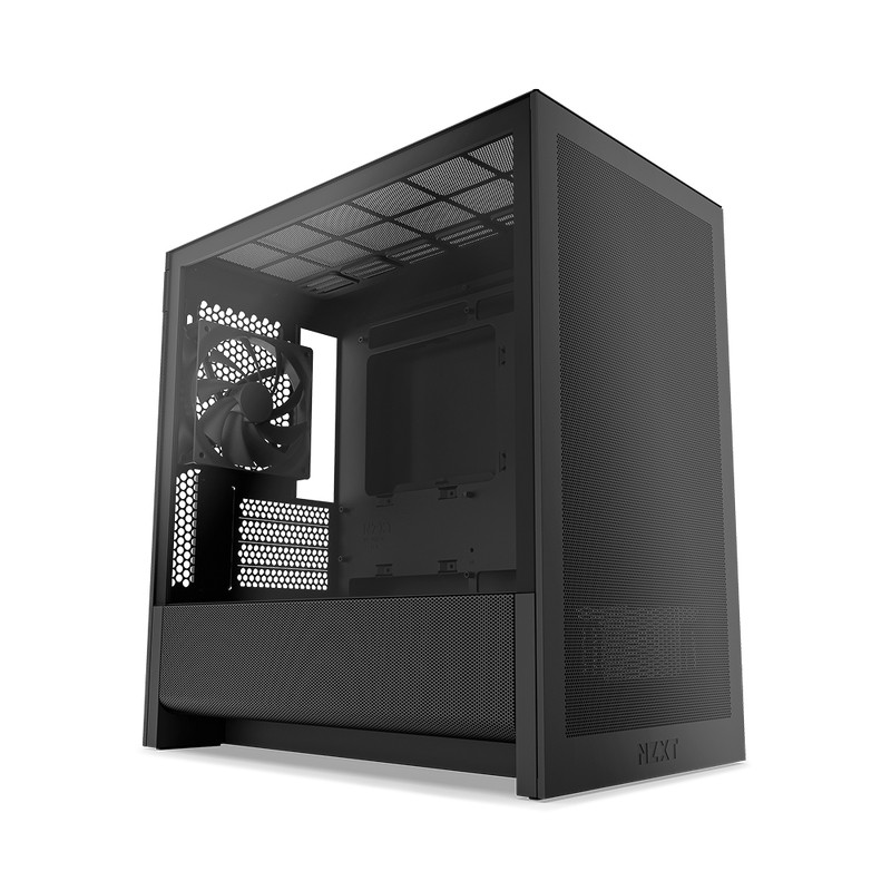 Case NZXT H3 Flow Midi Tower mATX Vetro Temperato Nero - Immagine 1