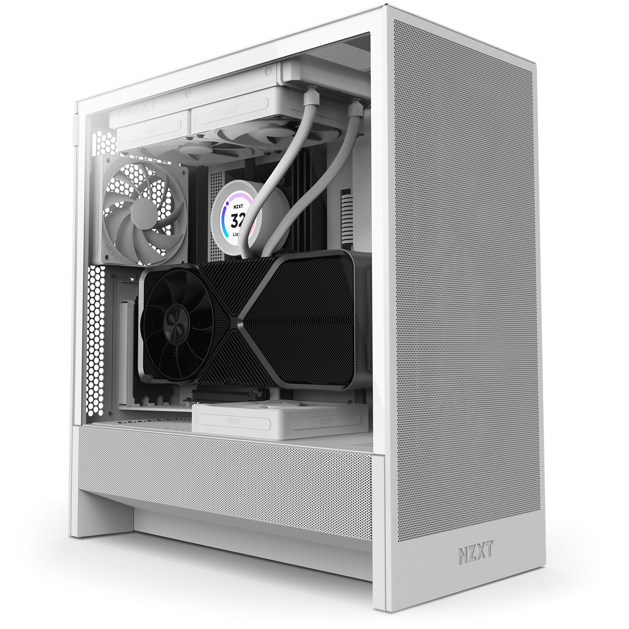 Case NZXT H5 Flow (2024) Midi Tower Vetro Temperato Banco - Immagine 1