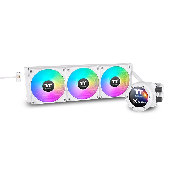 Dissipatore a Liqudio Thermaltake TH360 V2 Ultra EX ARGB Snow Edition 360mm Bianco - Immagine 1