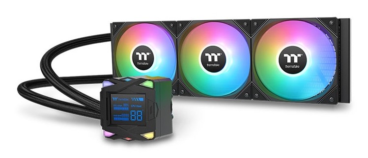 Dissipatore a Liquido Thermaltake LA360-S ARGB Sync LCD 360mm Ner - Immagine 1