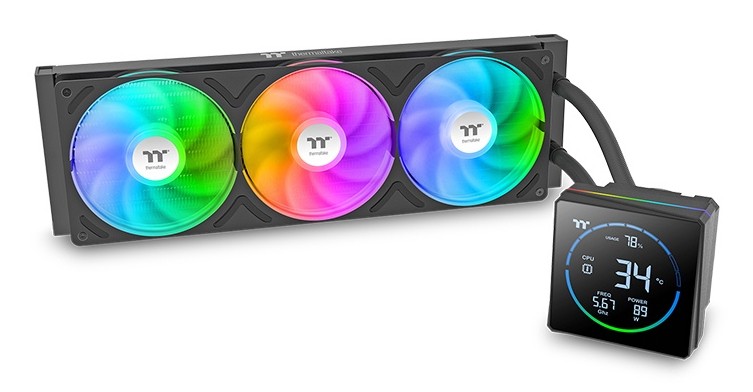 Dissipatore A Liquido Thermaltake TH360-S V3 LCD ARGB Sync Nero - Immagine 1