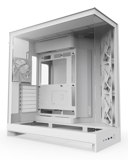 Case NZXT H9 Flow Midi Tower Bianco - Immagine 1