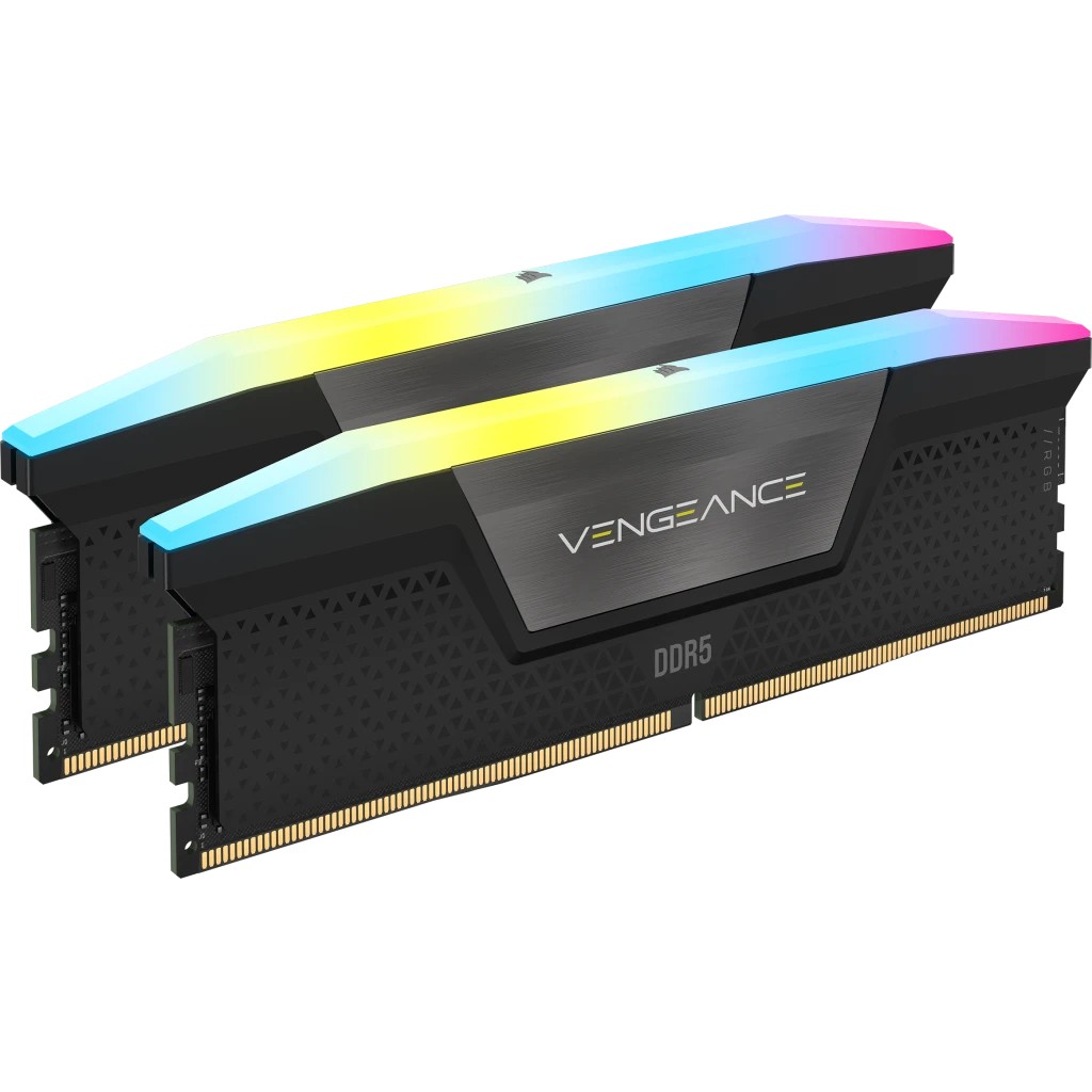 Ram CORSAIR VENGEANCE DDR5 6000Mhz 48GB (2X24) RGB XMP 3.0 CL36 NERO - Immagine 1