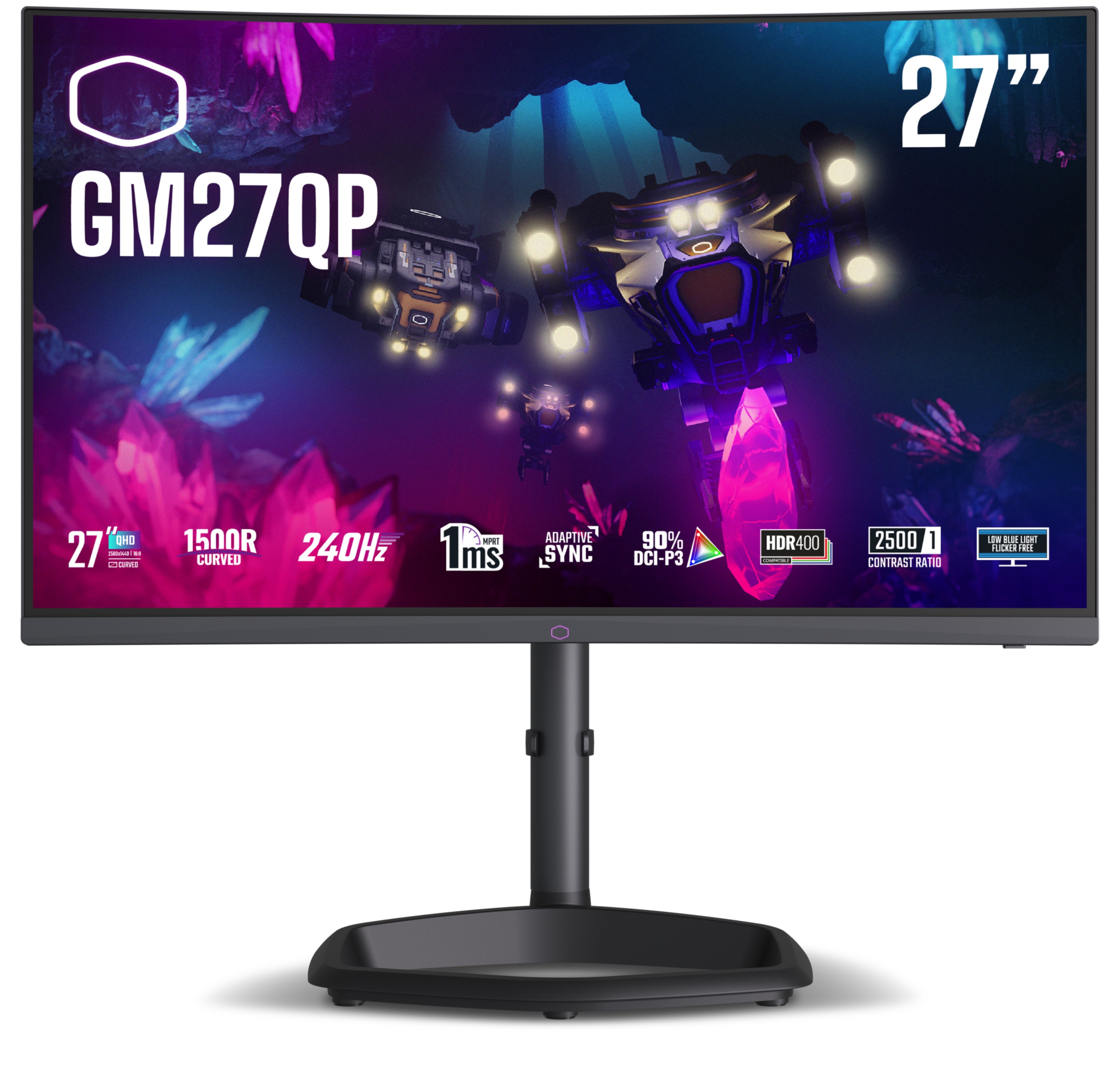 Monitor Cooler Master GM27QP 27 Curvo 240Hz VA Adaptive Sync Nero - Immagine 1