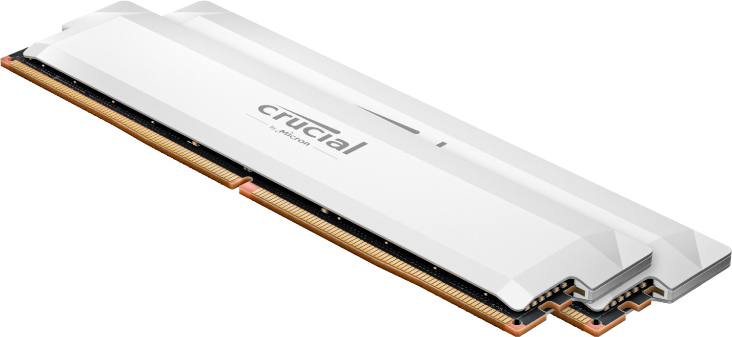 Ram Crucial Pro Overclocking DDR5 6400Mhz 64GB (2x32) CL40 Bianco - Immagine 1