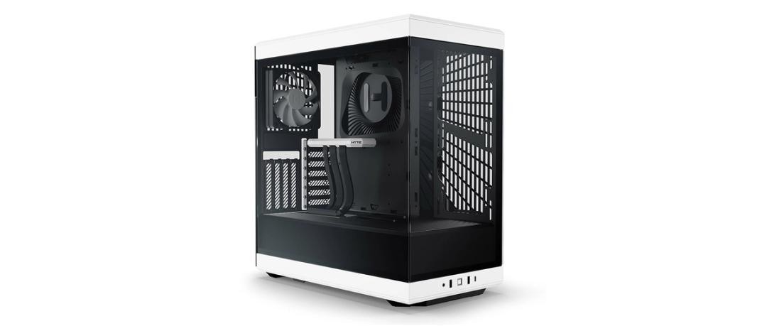 Case Hyte Y40 Midi Tower Vetro Temperato Bianco Nero - Immagine 1