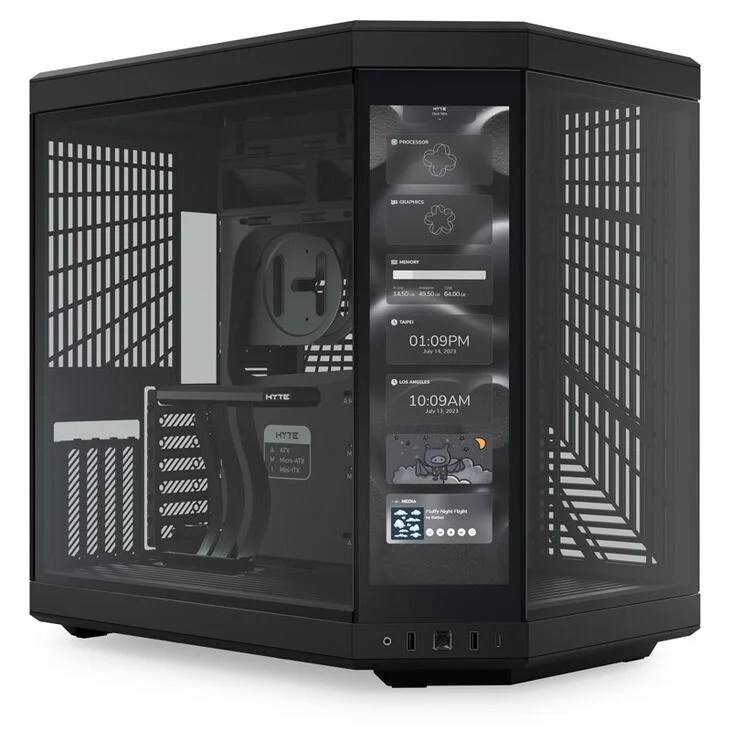 Case Hyte Y70 Touch Midi-Tower Vetro Temperato Nero
