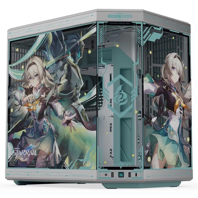 Case HYTE Y70 Firefly Japan Edition Midi Tower E-ATX Vetro Temperato Argento - Immagine 1