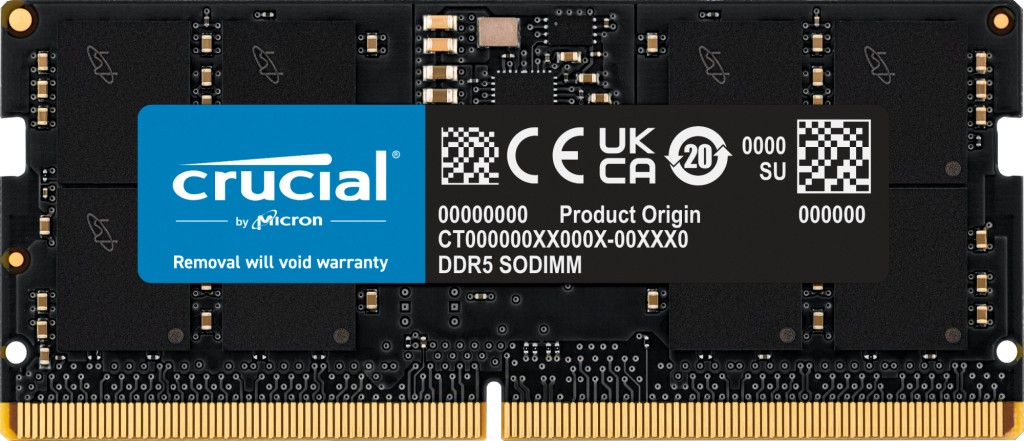 RAM SO-DIMM Crucial DDR5 16GB (1x16) 4800MHz CL40 - Immagine 1