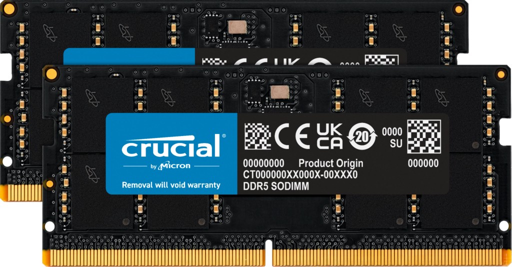 RAM SO-DIMM Crucial DDR5 4800MHz 64GB (2x32) CL40 - Immagine 1