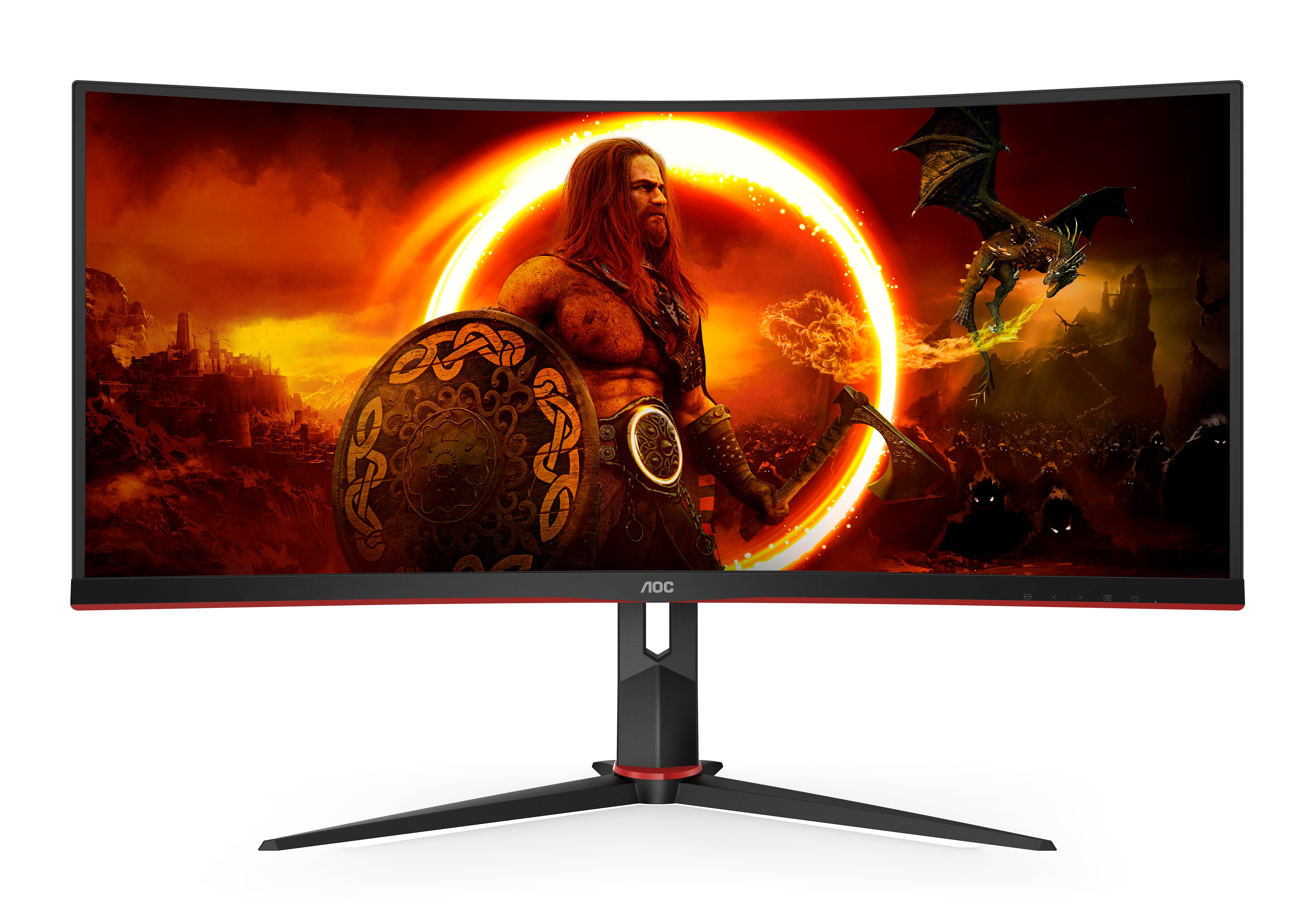 Monitor AOC CU34G2XP/BK Gaming Curvo 34 1MS 180Hz Adaptive Sync VA 2 DP 2 HDMI Nero - Immagine 1