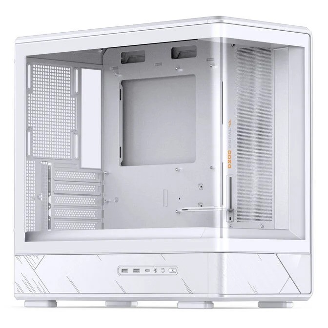 Case Jonsbo D200 Mini Tower mATX Vetro Temperato Bianco - Immagine 1