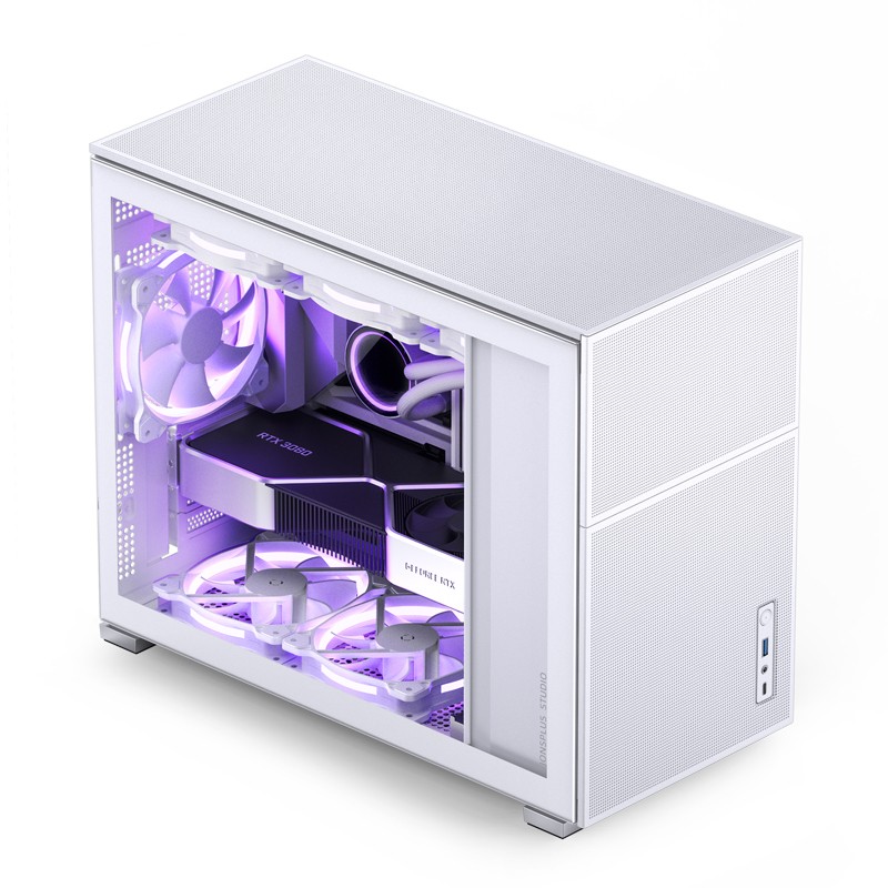 Case Jonsbo D31 MESH Micro-ATX Vetro Temperato Bianco - Immagine 1