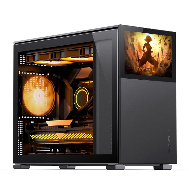 Case Jonsbo D31 Screen Micro-ATX Vetro Temperato Nero - Immagine 1