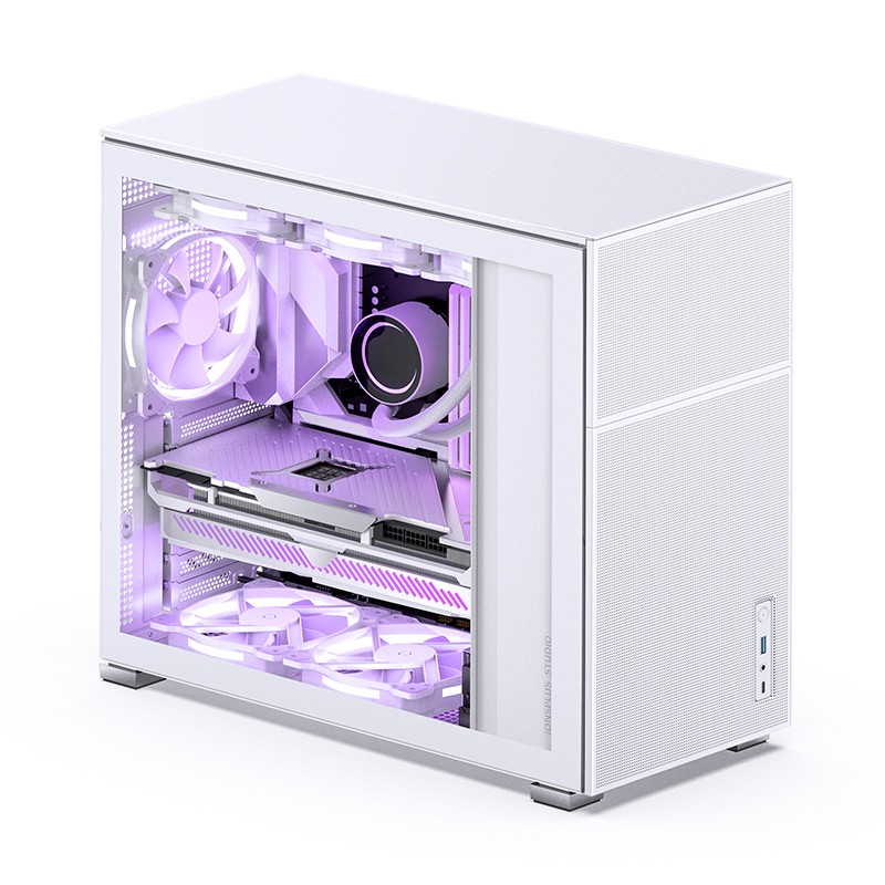 Case Jonsbo D41 MESH ATX Vetro Temperato Bianco - Immagine 1