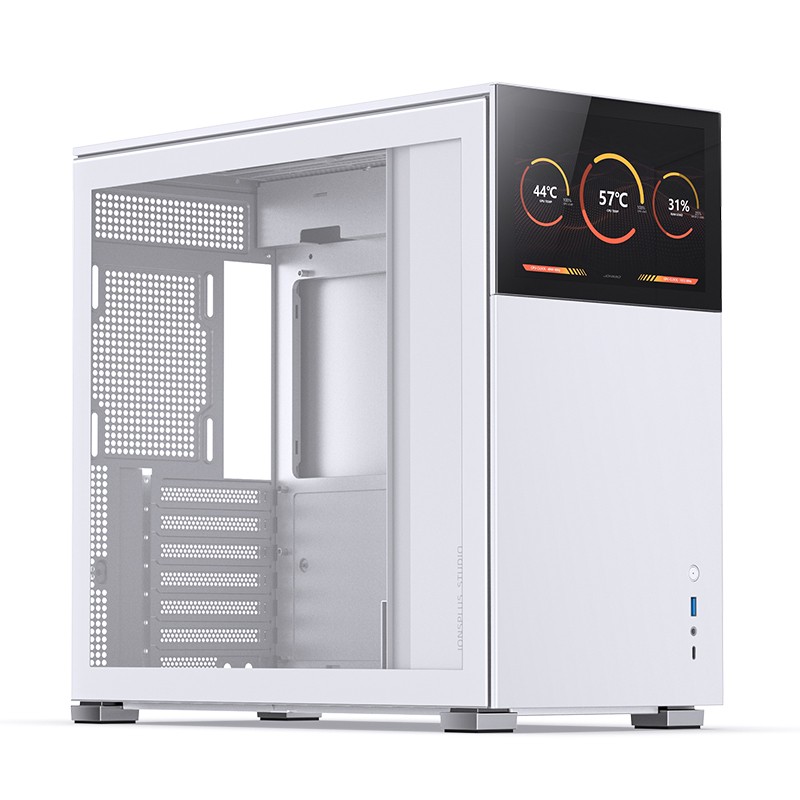Case Jonsbo D41 Screen ATX vetro temperato bianco - Immagine 1