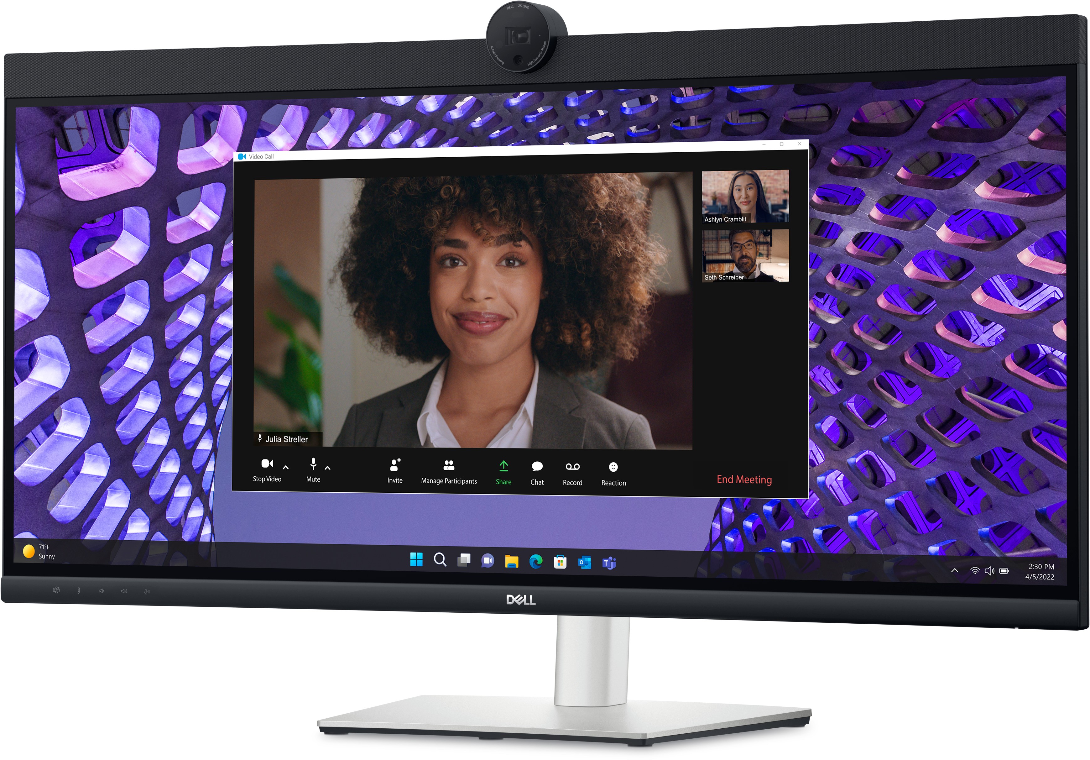 Monitor Dell P3424WEB 34'' WQHD IPS Webcam QHD LED Nero/Argento - Immagine 1