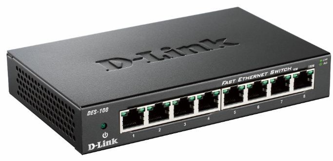 Switch D-Link 8 Porte 10/100 Mbps DES-108/E - Immagine 1