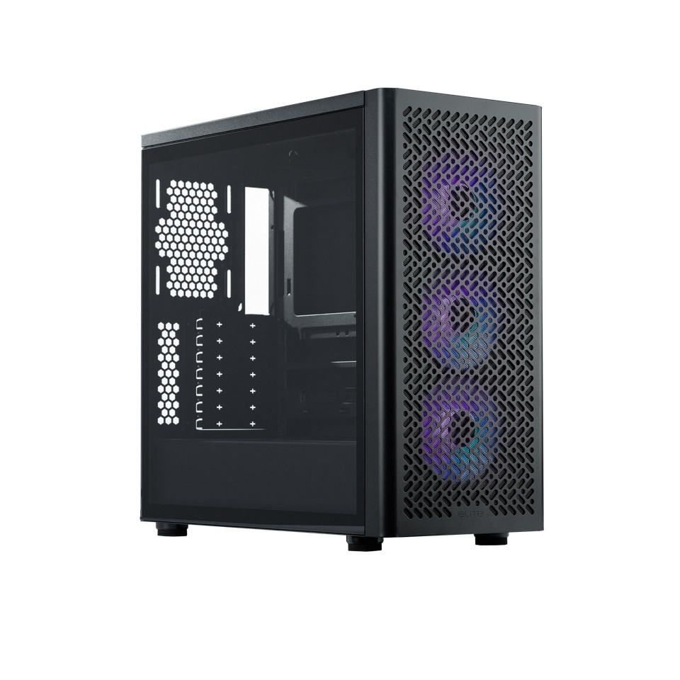 Case Cooler Master Elite 502 Mid-Tower ATX ARGB Vetro Temperato Nero