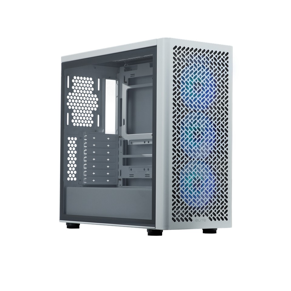Case Cooler Master Elite 502 Mid-Tower ATX ARGB Vetro Temperato Bianco - Immagine 1