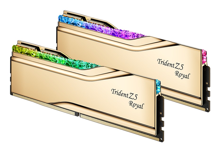 Ram G.Skill Trident Z5 Royal DDR5 6000Mhz 32GB (2X16GB) RGB CL28 XMP Oro - Immagine 1