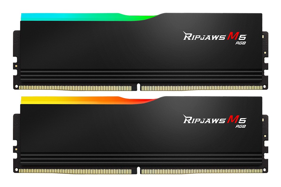 Ram G.Skill Ripjaws M5 DDR5 6000Mhz 64GB (2x32GB) RGB CL28 Nero XMP - Immagine 1