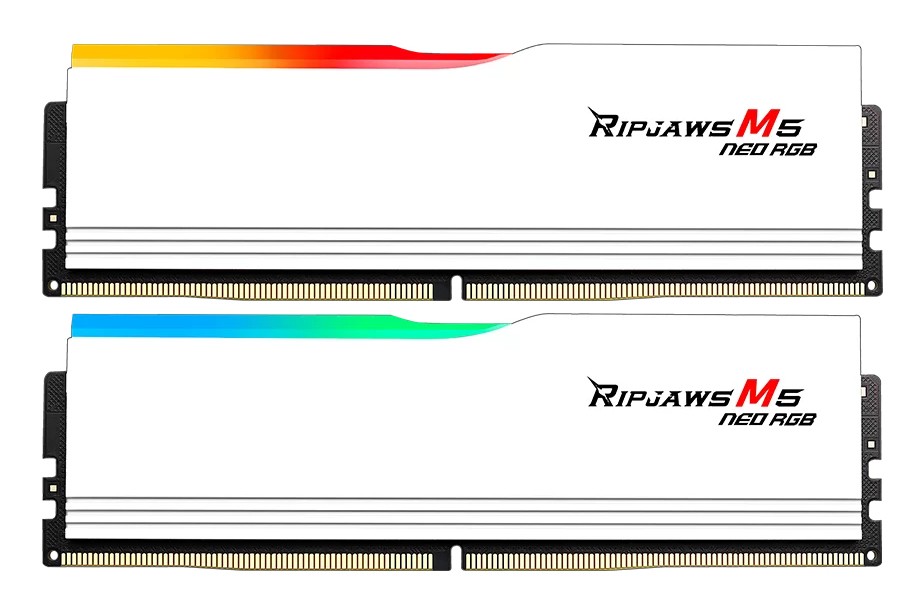 Ram G.Skill Ripjaws M5 NEO DDR5 6000Mhz 64GB (2x32GB) RGB CL30 Bianco EXPO - Immagine 1