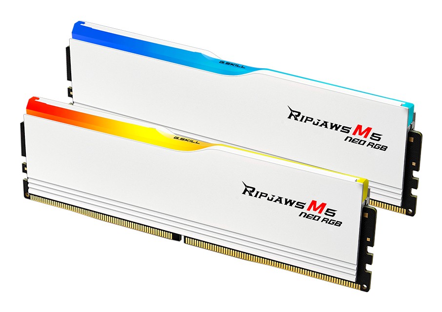 Ram G.Skill Ripjaws M5 Neo DDR5 6000Mhz 32GB (2x16GB) RGB CL36 Bianco EXPO - Immagine 1
