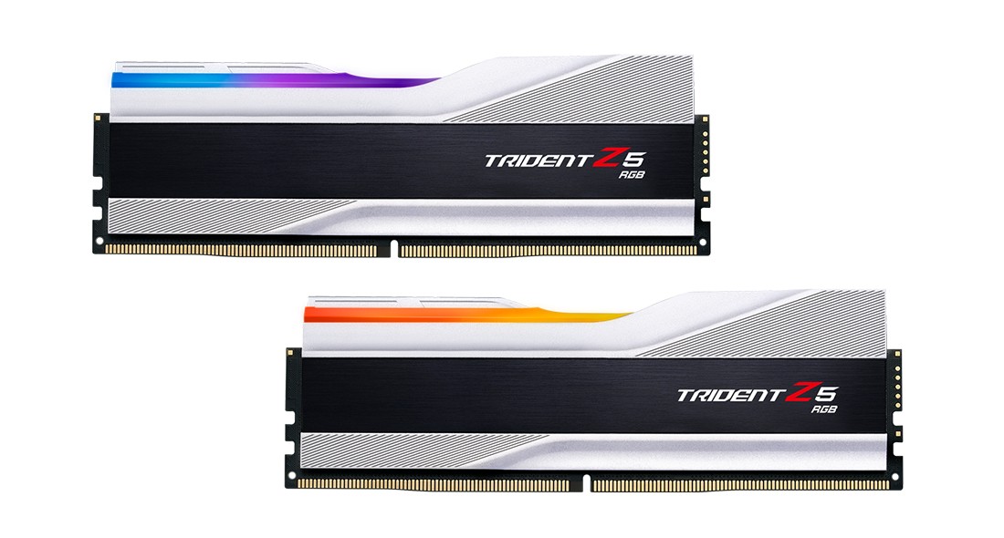 Ram G.SKILL TRIDENT Z5 DDR5 6000MHz 32GB (2x16) RGB XMP 3.0 CL36 ARGENTO - Immagine 1