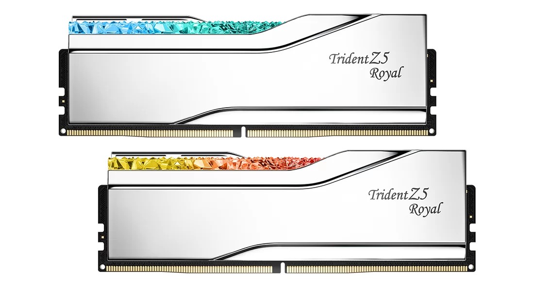 Ram G.Skill Trident Z5 Royale DDR5 6400Mhz (2x16) 32GB argento XMP CL32 - SPEDIZIONE IMMEDIATA - Immagine 1