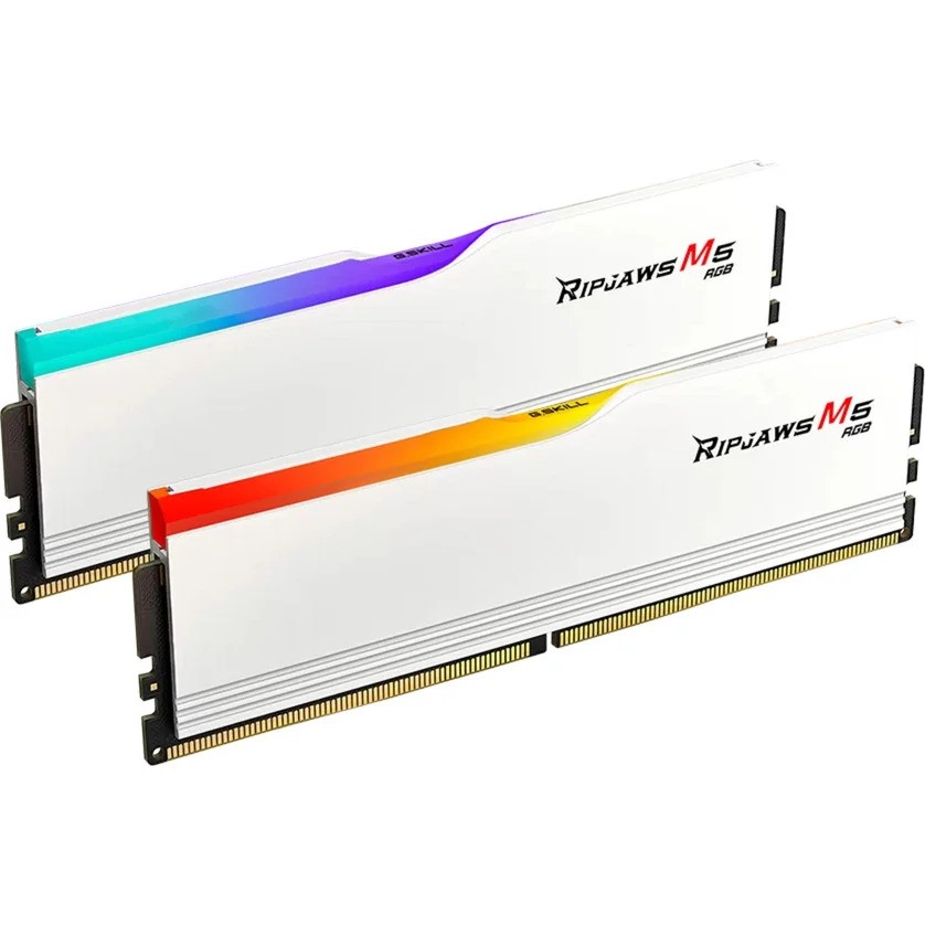 Ram G.Skill Ripjaws M5 DDR5 6800Mhz 32GB (2x16) RGB CL34 XMP Bianco - Immagine 1