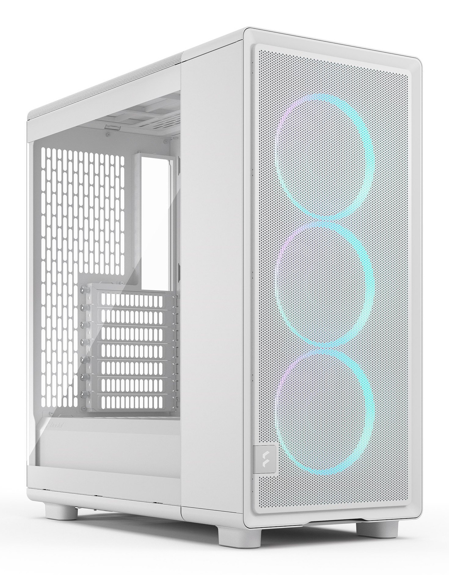 Case Fractal Design Epoch White RGB TG Clear Tint Midi Tower Vetro Temperato Bianco - Immagine 1