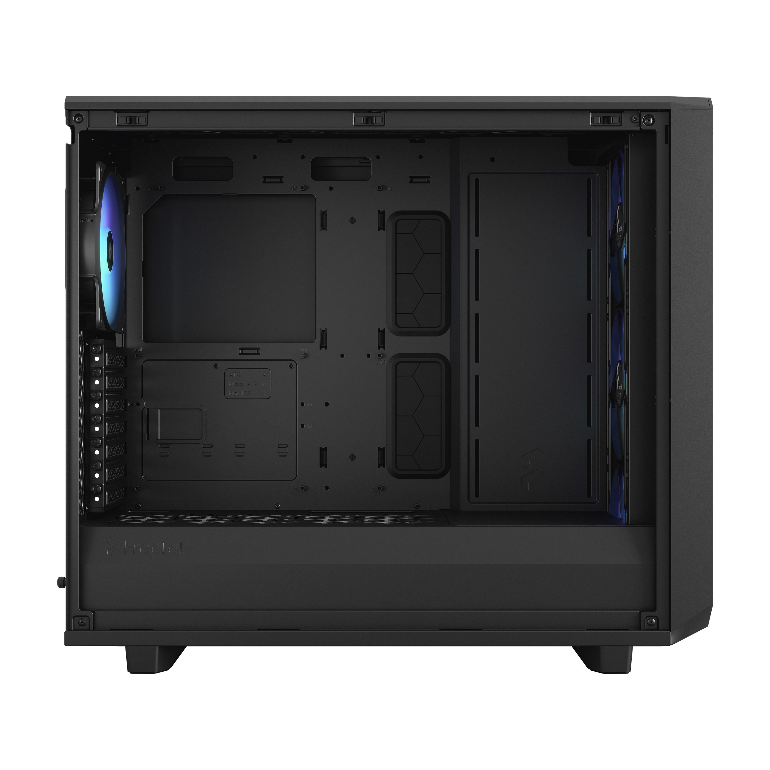 Case Fractal Design Meshify 2 Lite RGB Midi-Tower Light Tint Vetro Temperato Nero - Immagine 1