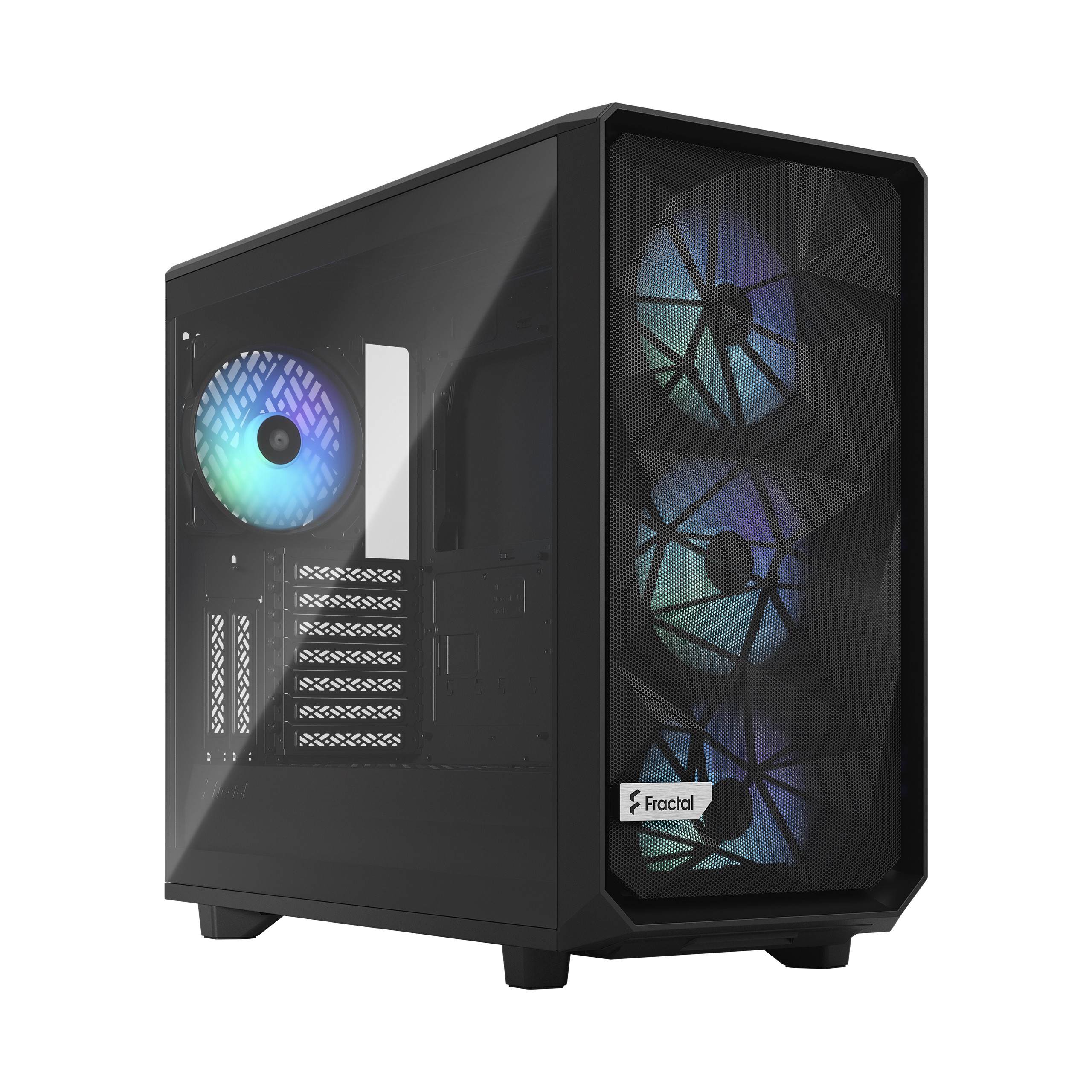 Case Fractal Design Meshify 2 RGB Midi-Tower Vetro Temperato Nero - Immagine 1